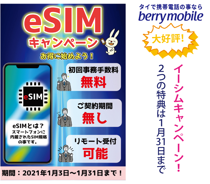 イーシムキャンペーン!2つの特典は1月31日まで