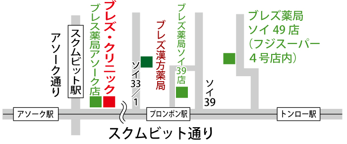 ブレズクリニックの地図