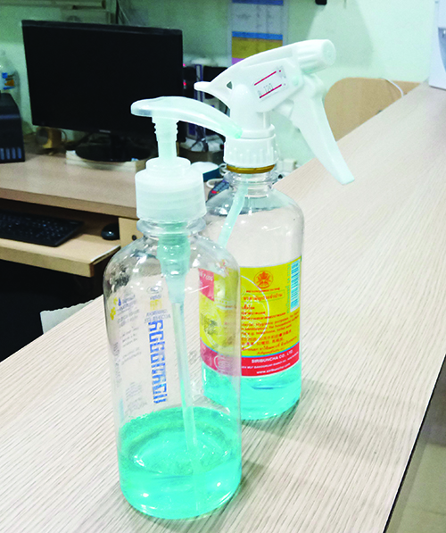 清掃や消毒に使うアルコール