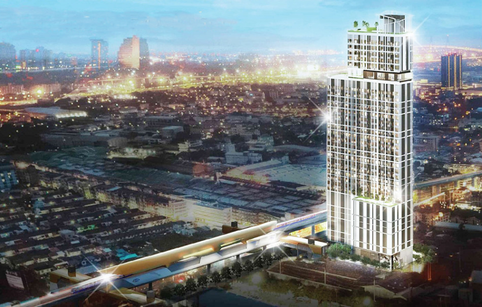 建設中のイエローラインの駅前で便利なナイトブリッジ