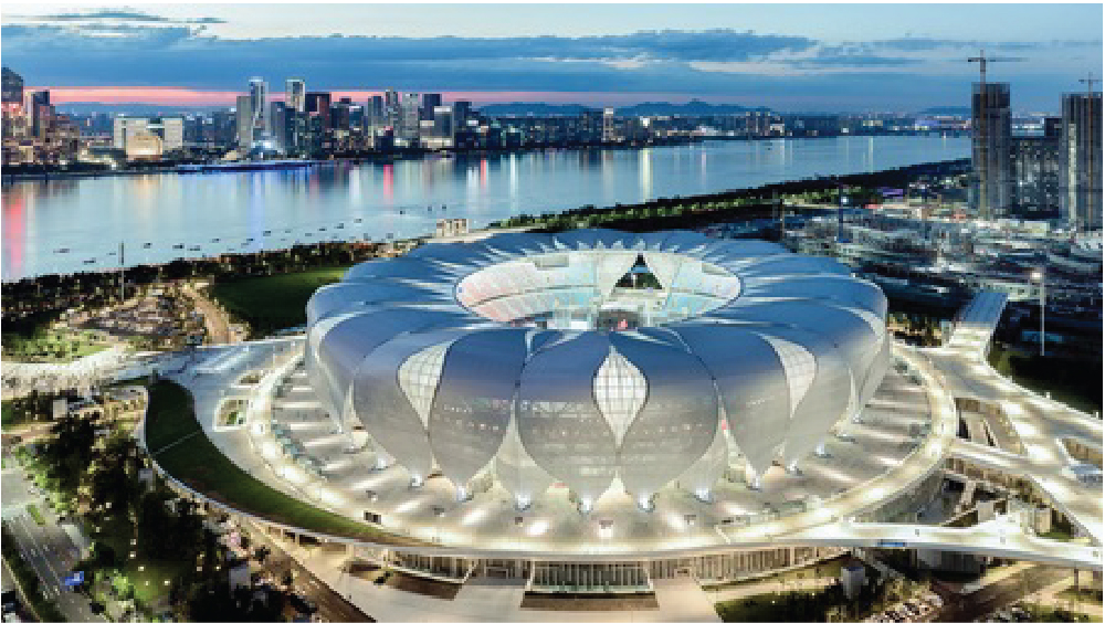 杭州のアジア大会向け8万人収容のスタジアム