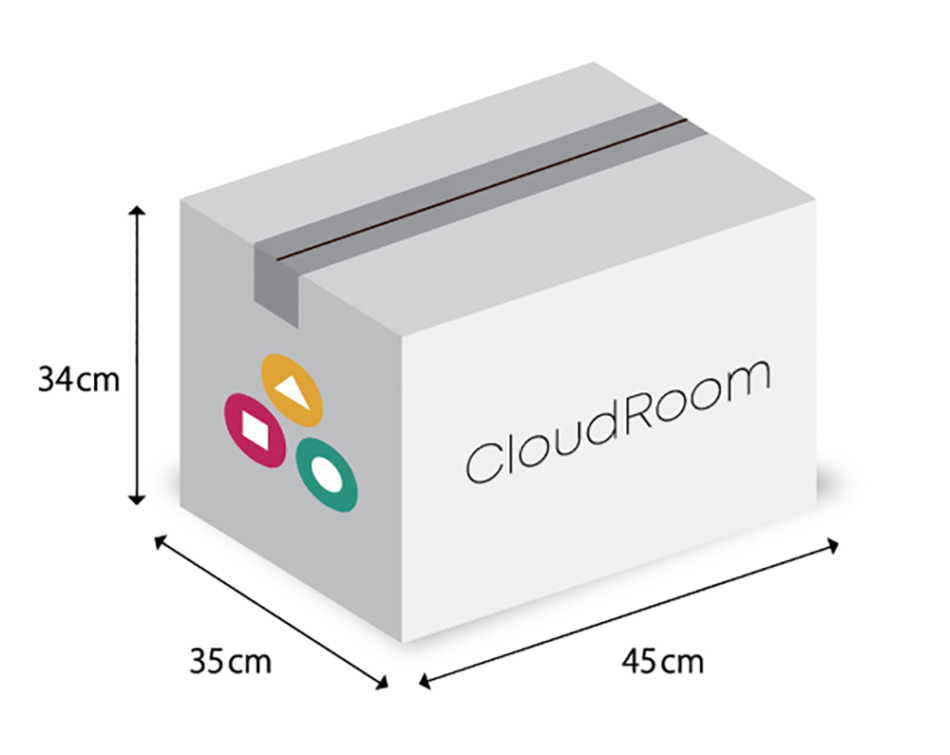 CloudRoomオリジナル段ボールPer-Cellプランなら月額150バーツ、Standardプランなら60個収納可能