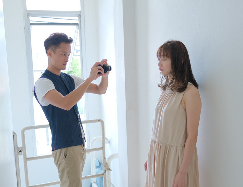 プロの日本人モデルを招いてサロンスタイル撮影