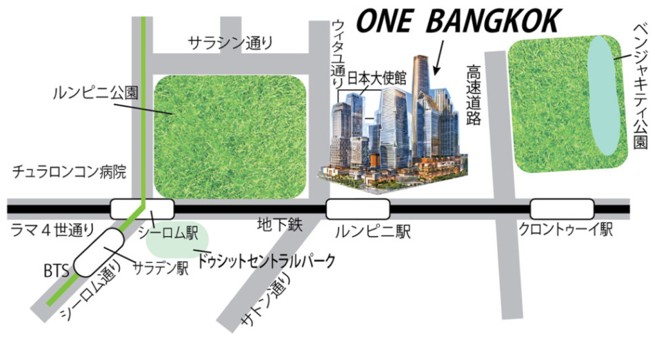 ONE BANGKOK 周辺のマップ