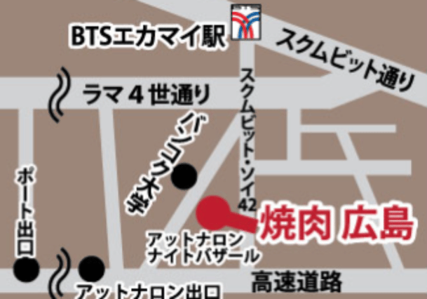 「焼肉 広島」地図